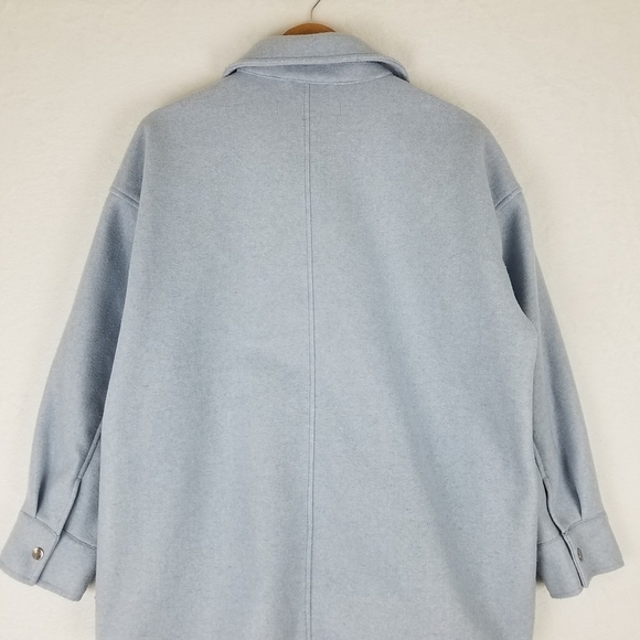 Zara Soft Overshirt Baby Blue Size XL - Picture 8 of 11